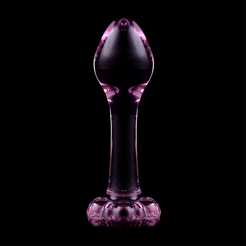 NEBULA SERIES BY IBIZA - MODELL 2 ANALPLUG BOROSILIKATGLAS ROSA 11 CM -O- 3.5 CM