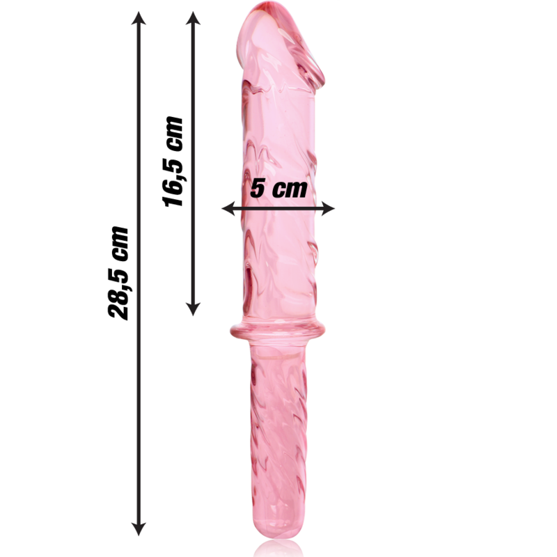 NEBULA SERIES BY IBIZA - MODELL 24 DILDO BOROSILIKATGLAS ROSA 28.5 CM -O- 5 CM
