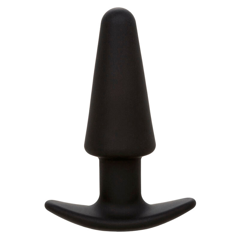CALEXOTICS - ROCK BOTTOM TAPERED ANAL PLUG 10 VIBRACIONES SILIKON SCHWARZ