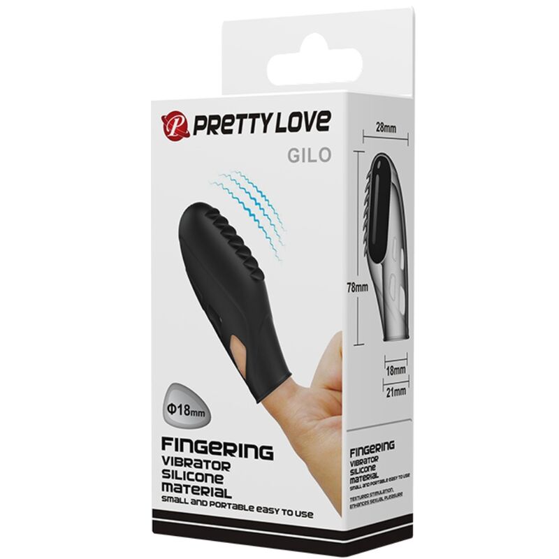 PRETTY LOVE - GILO SILIKON-FINGERVIBRATOR SCHWARZ