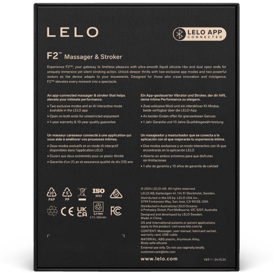 LELO - F2S™ TEAL MÄNNLICHER MASTURBATOR BLAU