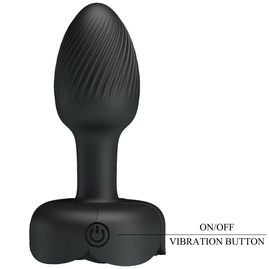 PRETTY LOVE - OLMAN ANAL PLUG MIT LED LICHT SCHWARZ 8,8 CM