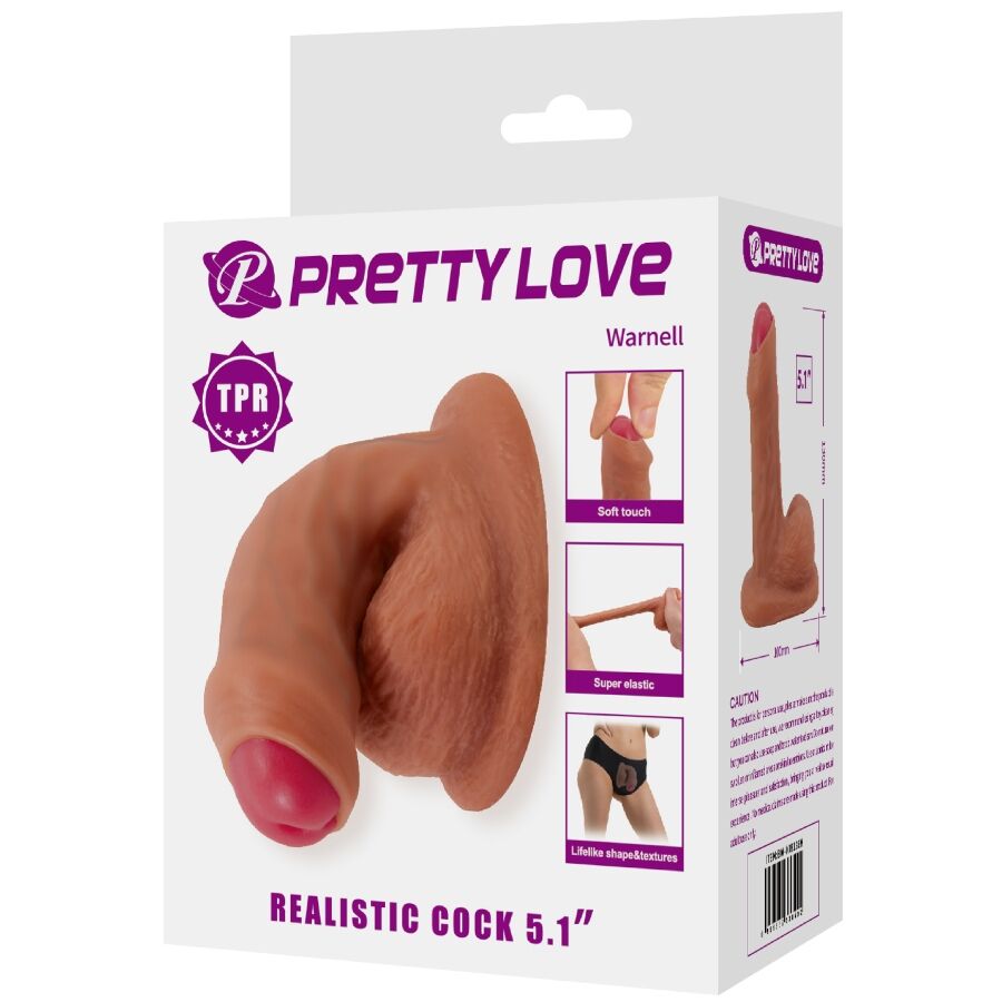 PRETTY LOVE - WARNELL ULTRA REALISTISCHER UND ELASTISCHER DILDO 9,5 CM MULATO