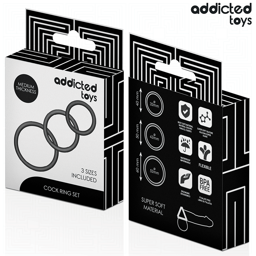 ADDICTED TOYS - SET SILIKONRINGE MODELL 2