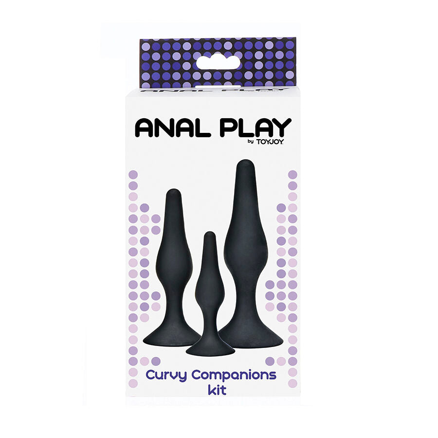 TOYJOY - ANAL PLAY CURVY COMPANIONS ANAL PLUG 3 STÜCK SCHWARZ