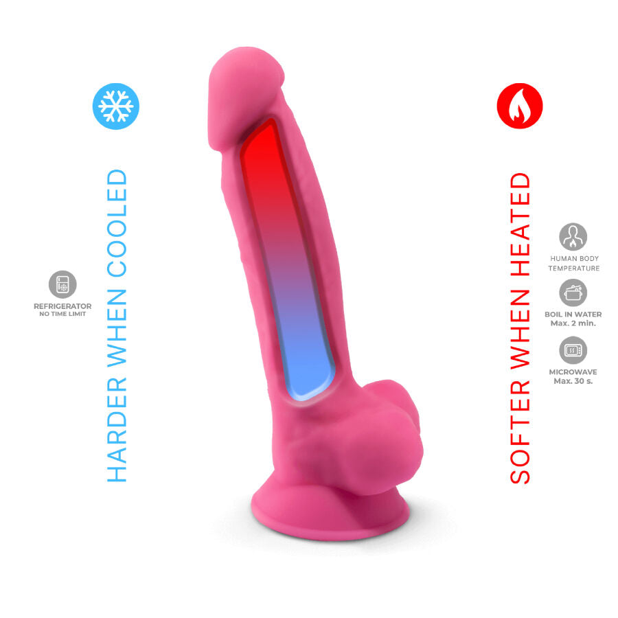 SILEXD – REALISTISCHES PENISMODELL 7, ROSA, IM DUNKELN LEUCHTEND