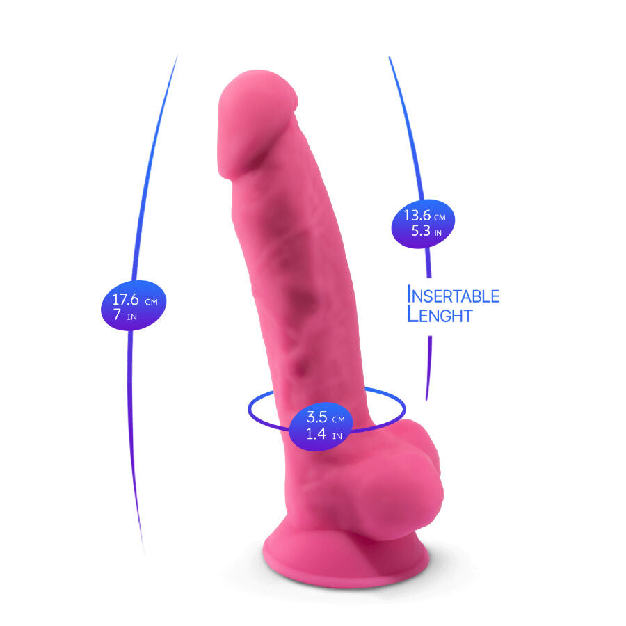 SILEXD – REALISTISCHES PENISMODELL 7, ROSA, IM DUNKELN LEUCHTEND