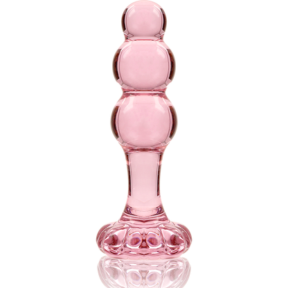 NEBULA SERIES BY IBIZA - MODELL 1 ANALPLUG BOROSILIKATGLAS ROSA 10.5 CM -O- 3 CM