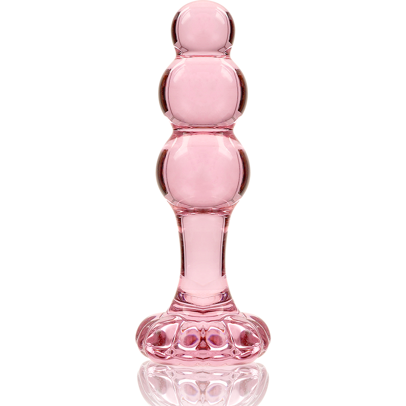 NEBULA SERIES BY IBIZA - MODELL 1 ANALPLUG BOROSILIKATGLAS ROSA 10.5 CM -O- 3 CM