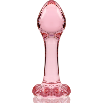 NEBULA SERIES BY IBIZA - MODELL 2 ANALPLUG BOROSILIKATGLAS ROSA 11 CM -O- 3.5 CM