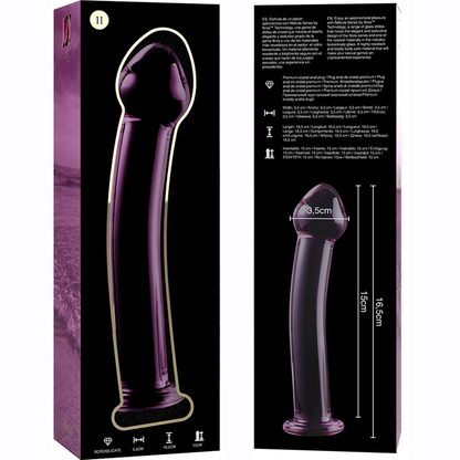 NEBULA SERIES BY IBIZA - MODELL 11 DILDO BOROSILIKATGLAS ROSA 16 CM -O- 3 CM