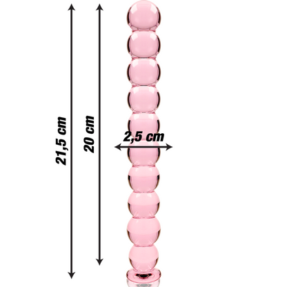 NEBULA SERIES BY IBIZA - MODELL 22 DILDO BOROSILIKATGLAS ROSA 21.5 CM -O- 2.5 CM