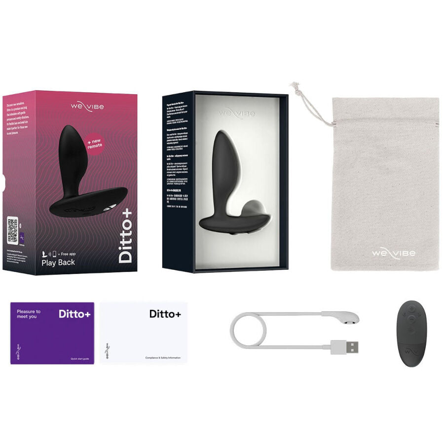 WE-VIBE - DITTO+ ANAL PLUG VIBRATOR SCHWARZ