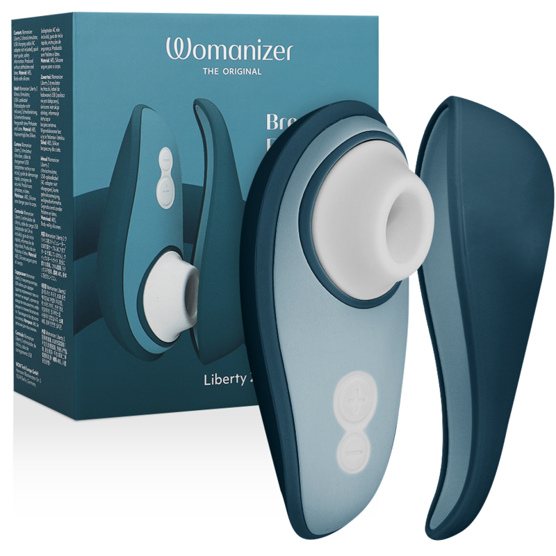 WOMANIZER - LIBERTY 2 KLITORISSTIMULATOR & SAUGROHR BLAU
