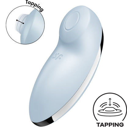 SATISFYER - TAP & CLIMAX 2 VIBRATOR & STIMULATOR BLAU