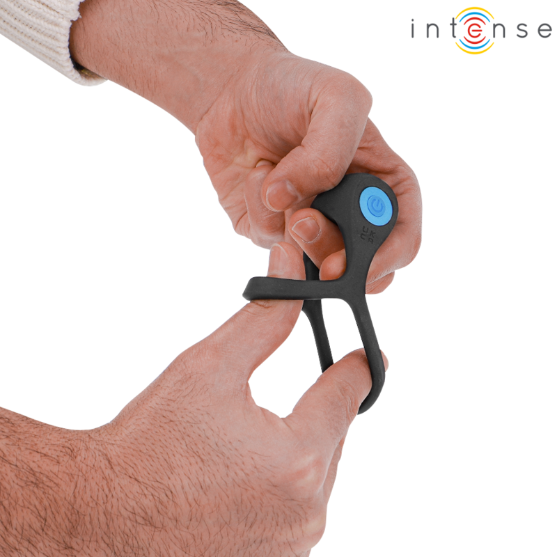 INTENSE - ALEX VIBRATOR DOPPEL-PENISRING 10 VIBRATIONEN SCHWARZ