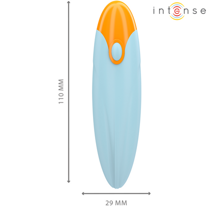 INTENSE - MIKE VIBRIERENDER BULLET 10 VIBRATIONEN BLAU FERNBEDIENUNG