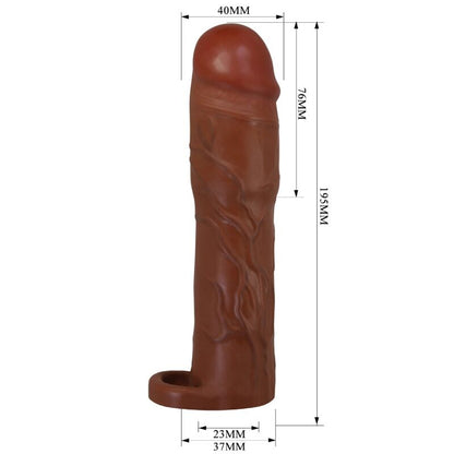 PRETTY LOVE - GERD PENISHÜLLE MIT 7,6 CM VERLÄNGERUNG MULATTE