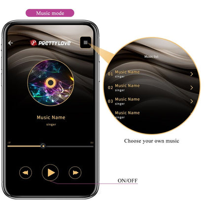 PRETTY LOVE - LEVIATHAN APP-GESTEUERTER VIBRATOR LILA