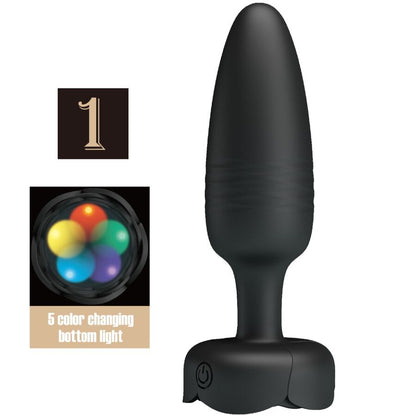 PRETTY LOVE - TARION ANAL PLUG MIT LED LICHT SCHWARZ 12,5 CM