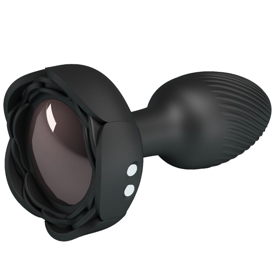 PRETTY LOVE - OLMAN ANAL PLUG MIT LED LICHT SCHWARZ 8,8 CM