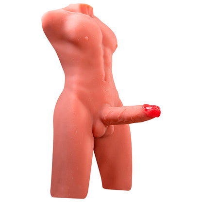 XISE - JASON HALBKÖRPER REALISTISCHER MÄNNLICHER TORSO MIT STOSS UND VIBRATION 55 CM