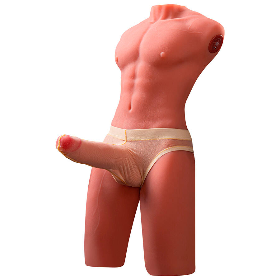XISE - JASON HALBKÖRPER REALISTISCHER MÄNNLICHER TORSO MIT STOSS UND VIBRATION 55 CM