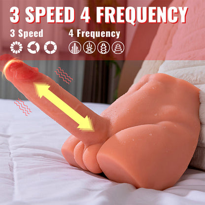 XISE - PEEL DILDO ASS REALISTISCHER DILDO-MASTURBATOR VORDERE POSITION MIT STOSSDÄMPFUNG 17,5 CM