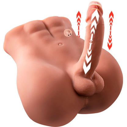 XISE - BERTLETT DILDO ASS REALISTISCHER DILDO UND ANUS-MASTURBATOR VORDERE POSITION MIT STOSS 18 CM