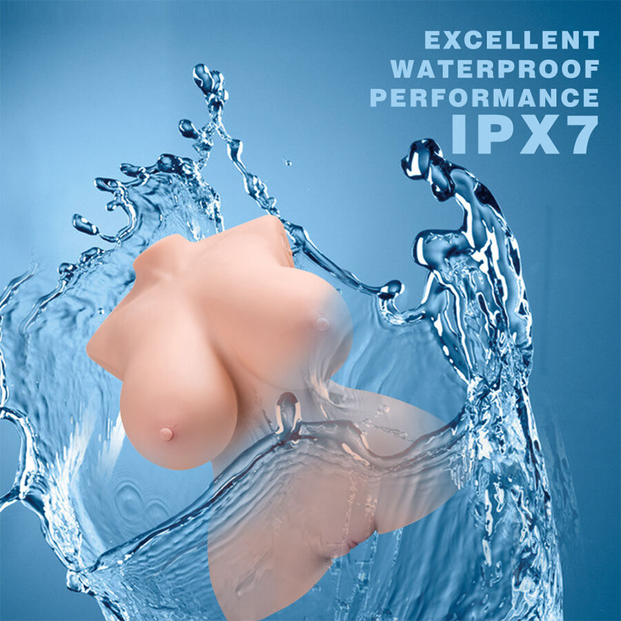 XISE - KLEINER STOSSENDER REALISTISCHER TORSO MIT WEIBLICHER VIBRATION 40 CM