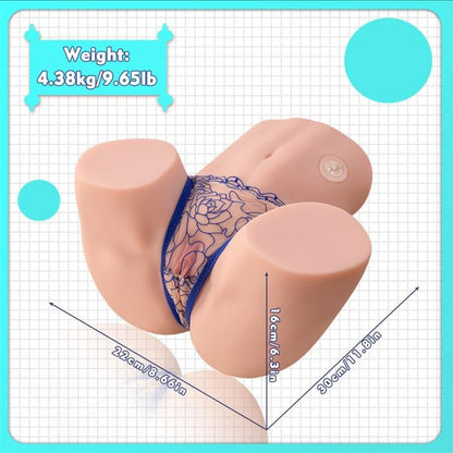 XISE - MAYA SUCKING REALISTISCHER VAGINA- UND ANUS-MASTURBATOR MIT VIBRATION UND STIMULIERENDEN WELLEN 4,5 KG