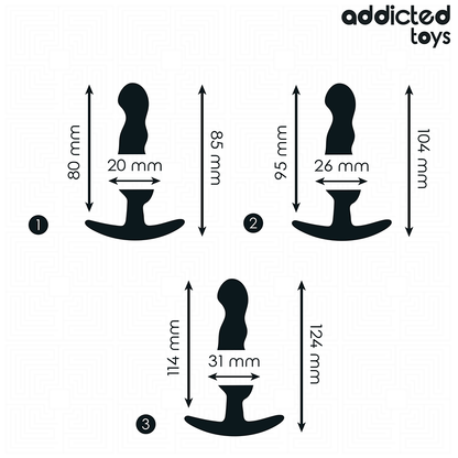 ADDICTED TOYS - 3ER-SET ANALPLUG MODELL 1