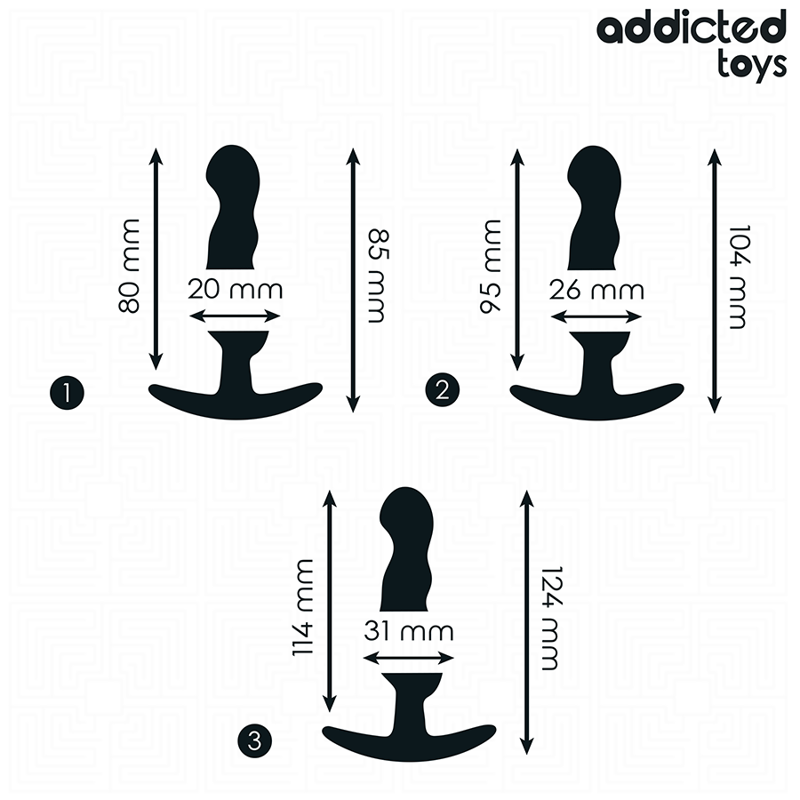 ADDICTED TOYS - 3ER-SET ANALPLUG MODELL 1