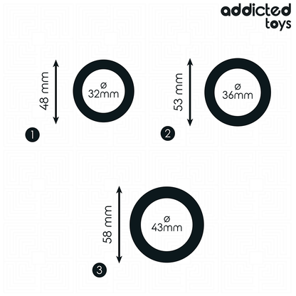 ADDICTED TOYS - SET SILIKONRINGE MODELL 1