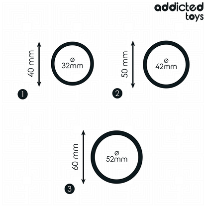 ADDICTED TOYS - SET SILIKONRINGE MODELL 2