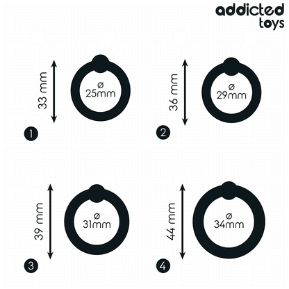 ADDICTED TOYS - SET AUS DRUCKRINGEN AUS SILIKON