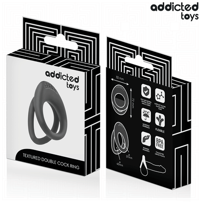 ADDICTED TOYS - DOPPELT STRUKTURIERTER PENISRING