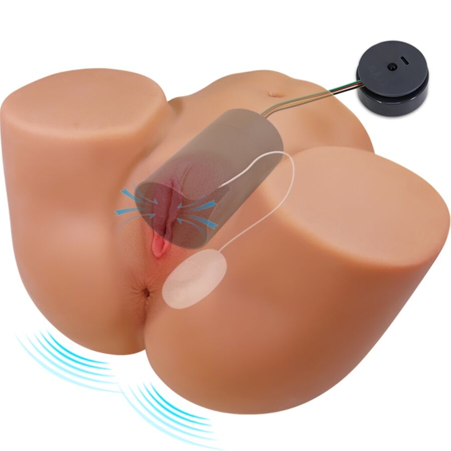 CRAZY BULL - ILANA REALISTISCHER WEIBLICHER PO-VIBRATOR UND SAUGER MIT TON 6,8 KG