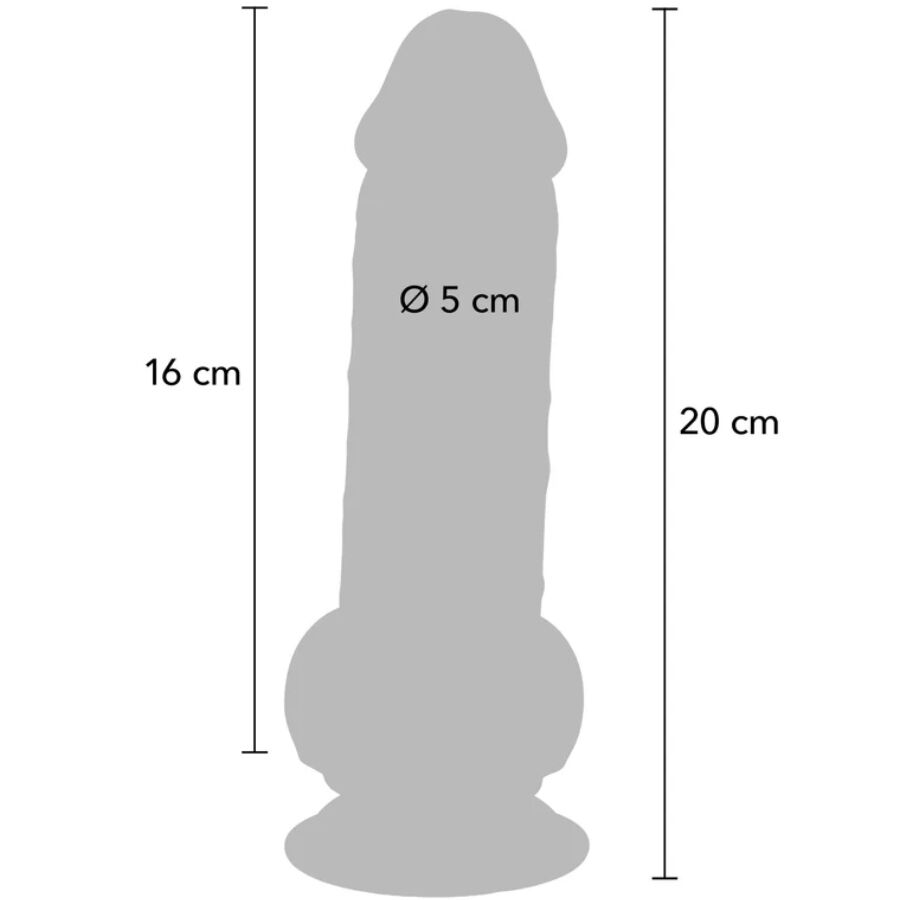 GET REAL - DELUXE REALISTISCHER PENIS MIT HODEN EXTRA DICK 20 CM
