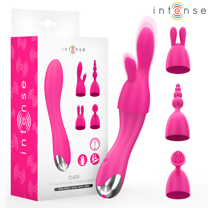 INTENSE - CHER VIBRATOR MIT WECHSELKÖPFEN