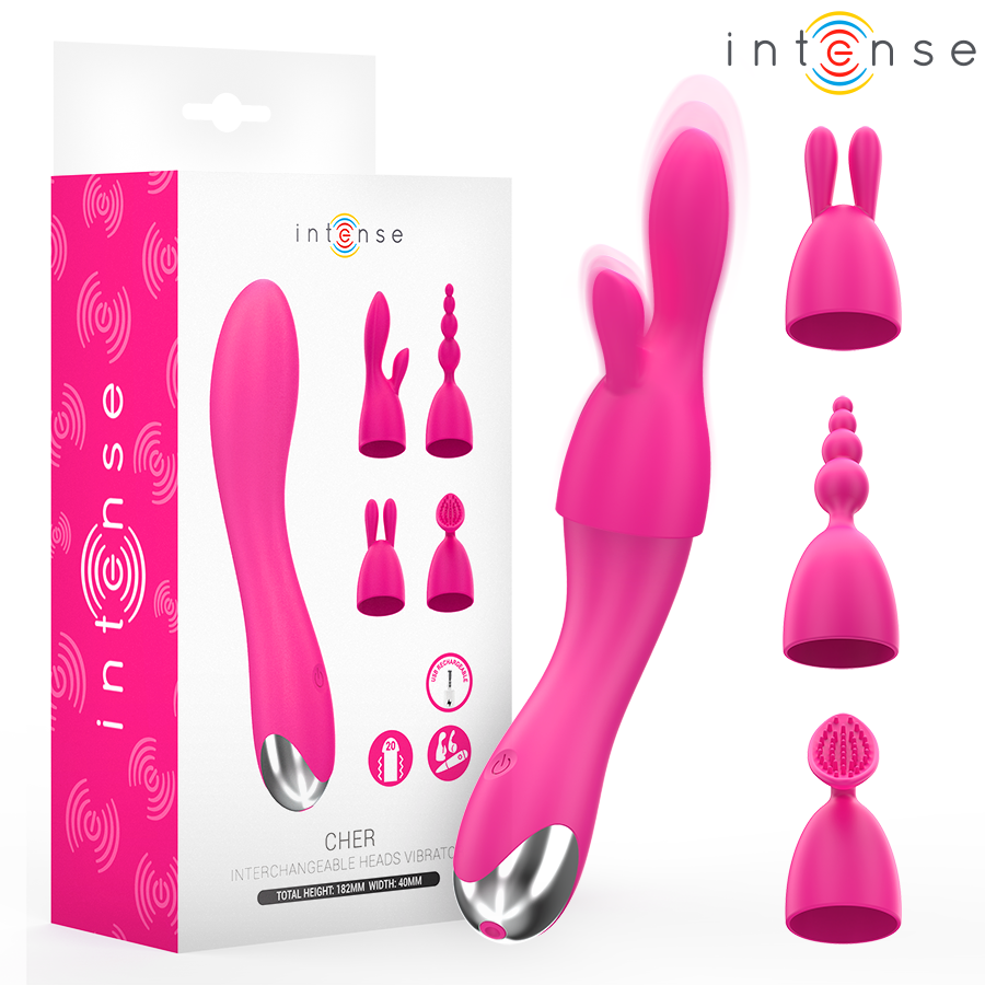 INTENSE - CHER VIBRATOR MIT WECHSELKÖPFEN