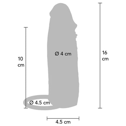 GET REAL – FEUCHTIGKEITSSPENDENDE SILIKON-PENISHÜLLE IN KARAMELL, 16 CM