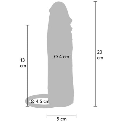 GET REAL - HYDRIERTE HAUT SILIKON-PENISHÜLLE KARAMELLN 20 CM