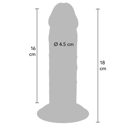 GET REAL - DELUXE DICKER TPE-DONNERSATZ MIT DOPPELTER DICHTE, 18 CM