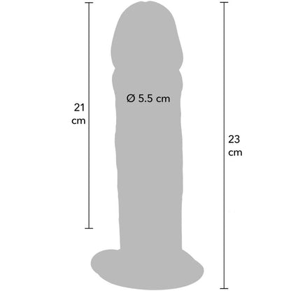 GET REAL - DELUXE DICKER TPE-DONNERSATZ MIT DOPPELTER DICHTE, 23 CM