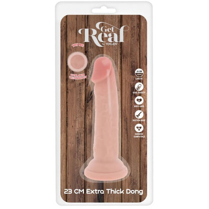 GET REAL - DELUXE DICKER TPE-DONNERSATZ MIT DOPPELTER DICHTE, 23 CM