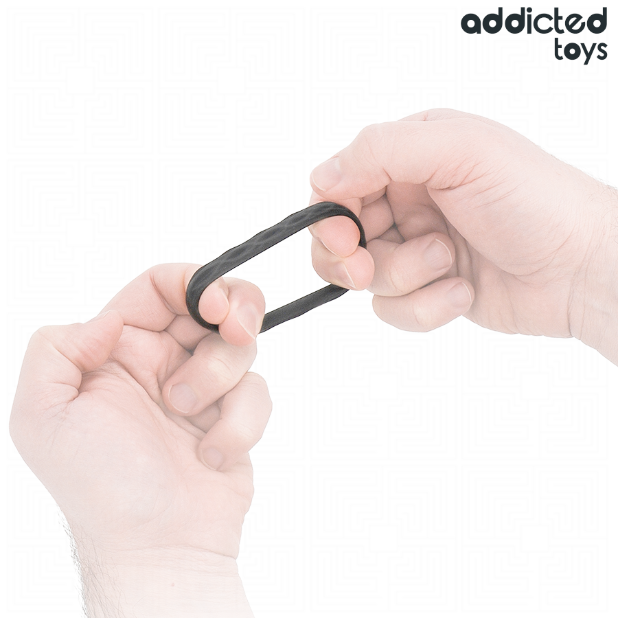 ADDICTED TOYS - SET MIT STRUKTURIERTEM COCKRING IN 4 GRÖSSEN