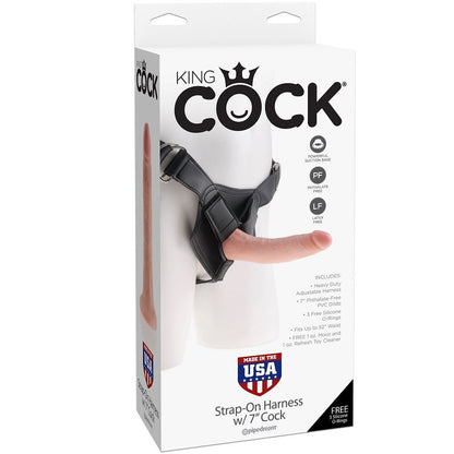 KING COCK - HARNESS MIT REALISTISCHEM PENIS 17,8 CM