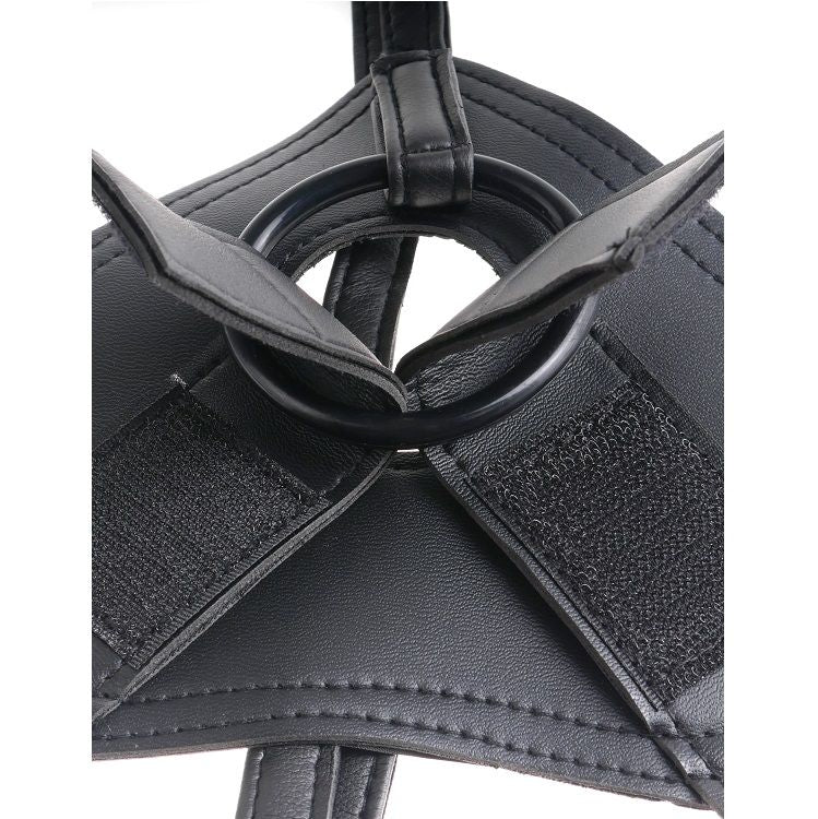 KING COCK - HARNESS MIT REALISTISCHEM SCHWARZEN PENIS 22,9 CM