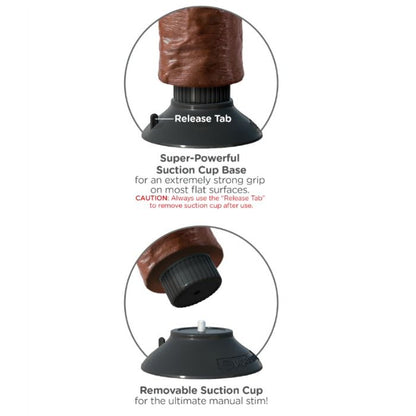 KING COCK - VIBRIERENDER SCHWANZ BRAUN 15,24 CM